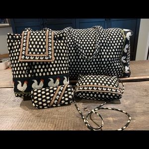 Chickens Hens Eggs Vera Bradley bag set duffle